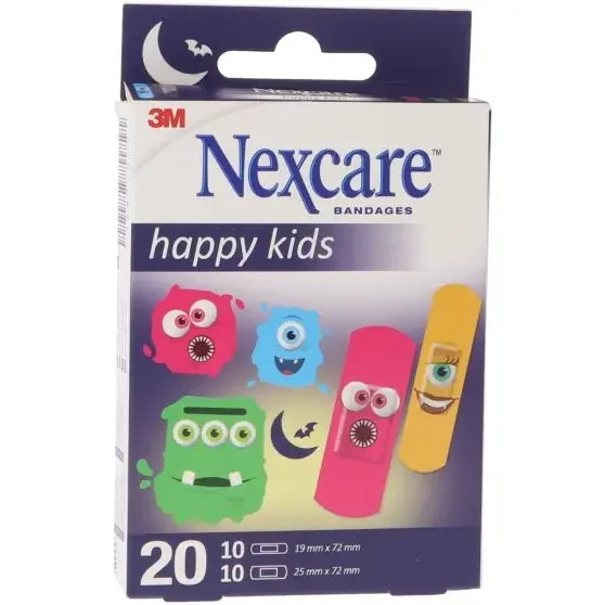 3M Nexcare Happy Kid Tiras Infantiles 20 uds