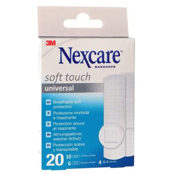 3M Nexcare Soft Tiras Protectoras Suaves Surtido 20 uds