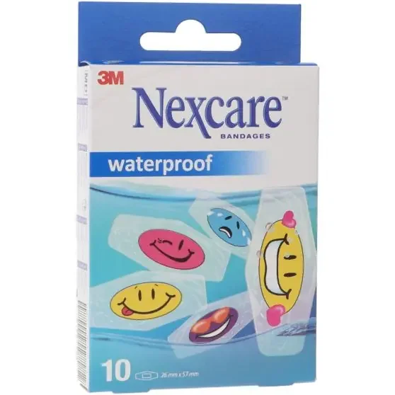 3M Nexcare Tiras Infantiles Waterproof Tattoo Smile 10 ud