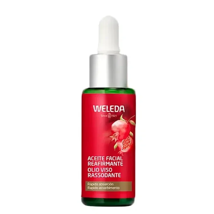 Aceite facial reafirmante de Granada y péptidos de maca 30 ml – Weleda
