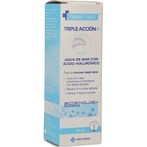 Agua de mar Naso Faes con Ácido hialurónico triple acción 30 ml
