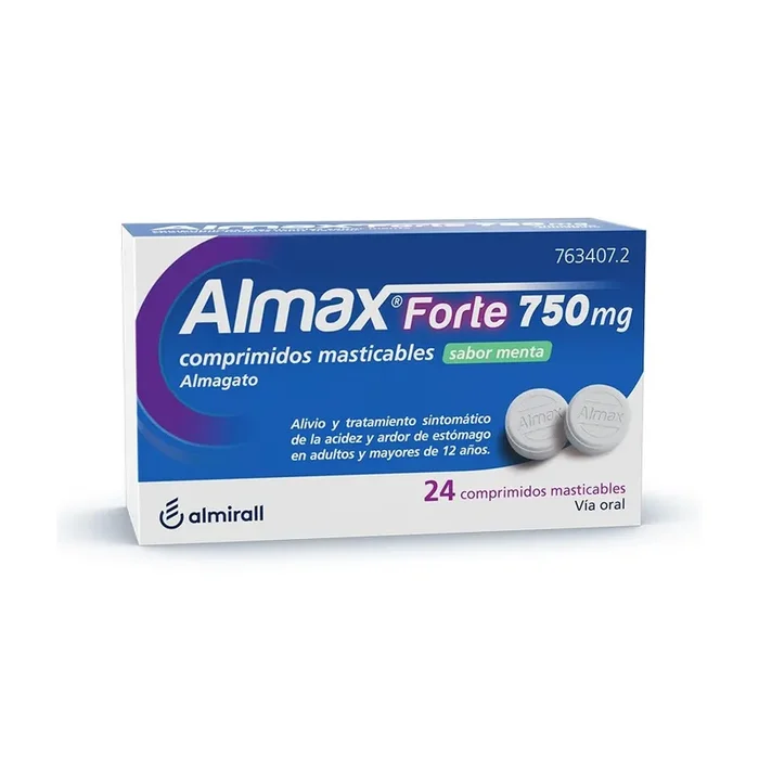 Almax Forte 750 Mg 24 Comp Sabor Menta