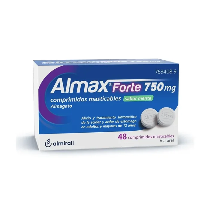Almax Forte 750 Mg 48 Comp Sabor Menta
