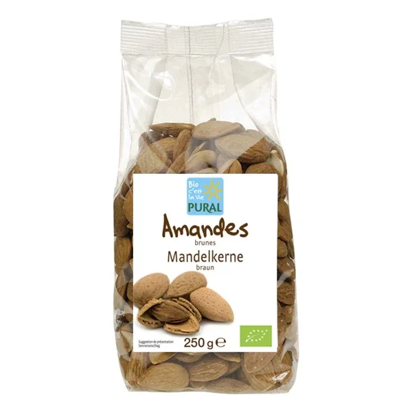Almendras marrones ecológicas-250g-Pural