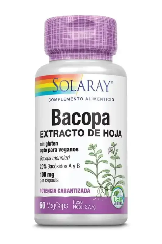 Bacopa 100 mg 60 cápsulas vegetales