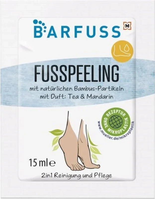 BARFUSS Peeling de Pies con Partículas de Bambú, 15 ml