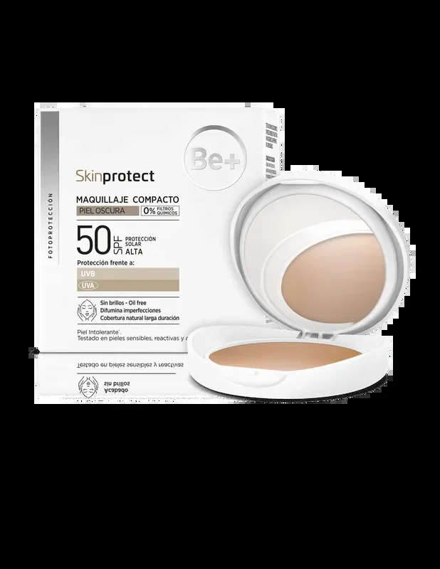 BE+ MAQUILLAJE COMPACTO SPF 50+ PIEL MORENA