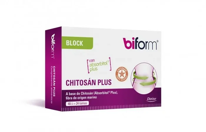 Block Chitosán Plus Biform 48 cápsulas Dielisa