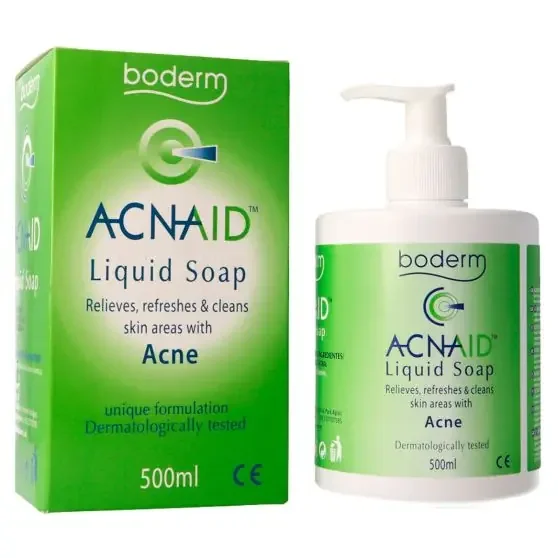 Boderm, ACNAID™ Jabón Líquido 500ml – Limpieza y Calma para la Piel Propensa al Acné