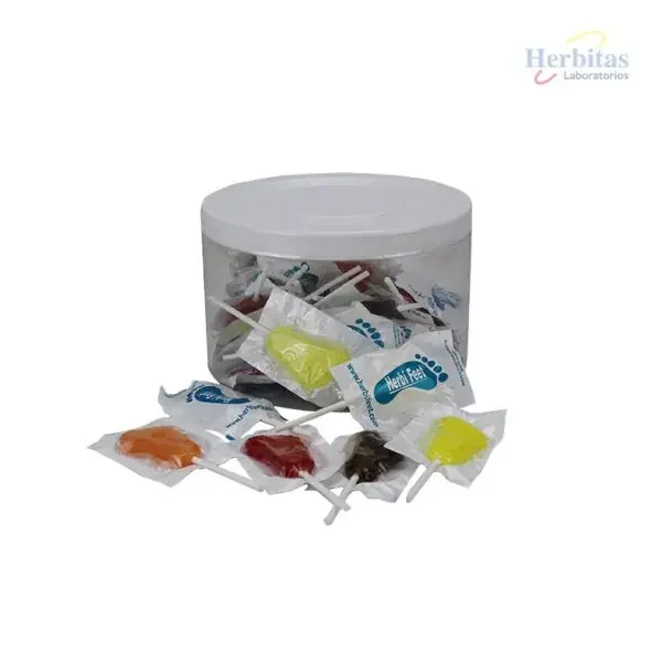 Bote 35 Piruletas Herbifeet