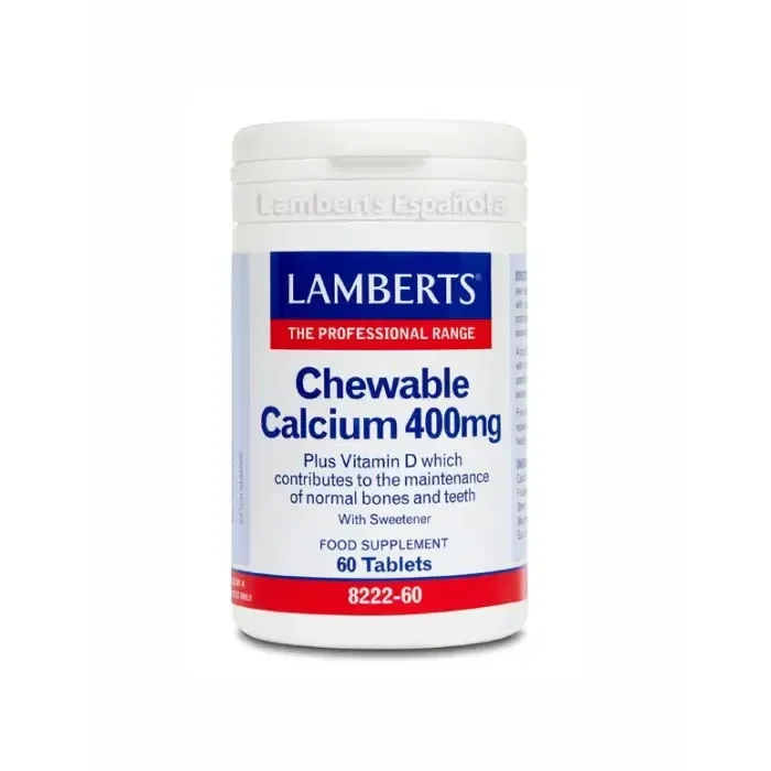 Calcio masticable 400mg 60 tabletas – Lamberts