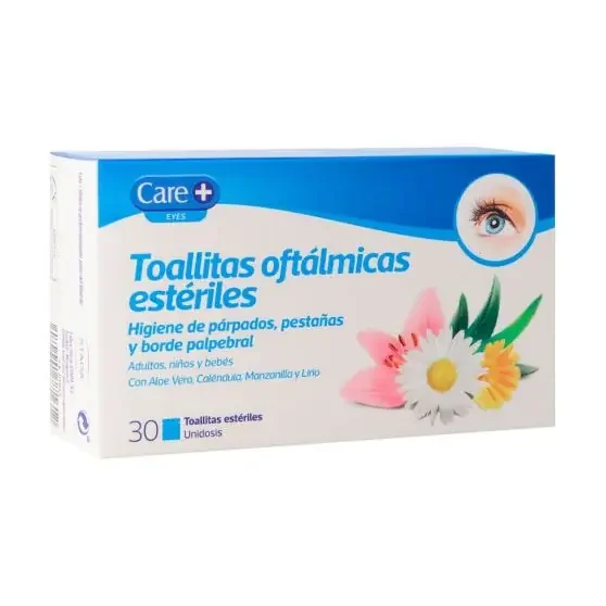 Care+ Toallitas Oftálmicas Estériles 30 unidades