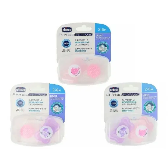 Chicco Chupetes PhysioForma Light Violeta/Rosa 2-6 Meses