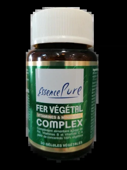 Complejo de hierro vegetal-30 cápsulas-Pura Esencia