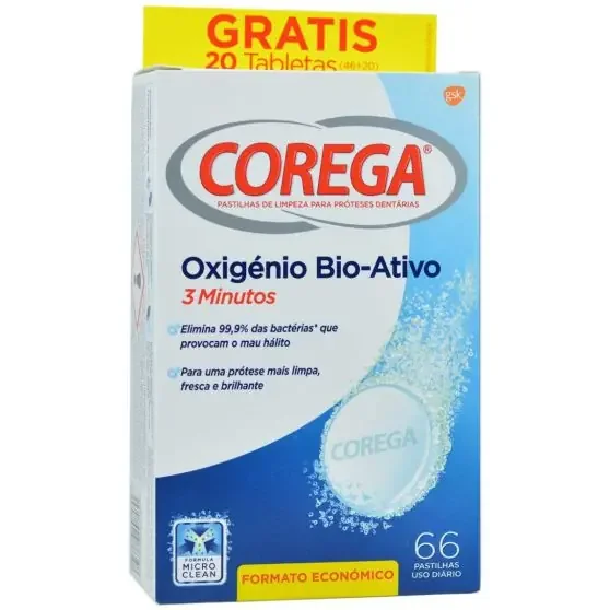 Corega 66 Tabletas Limpiadoras