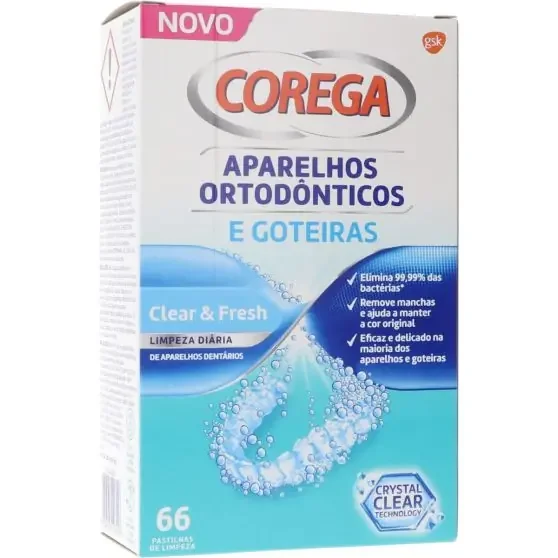 Corega Ortodoncias y Férulas 66 Tabletas