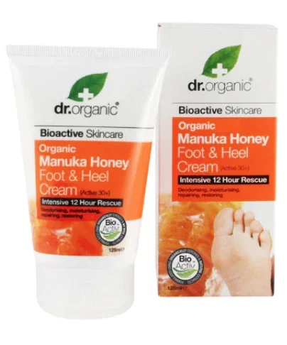 Crema para Pies y Talones Miel de Manuka · Dr Organic · 125 ml