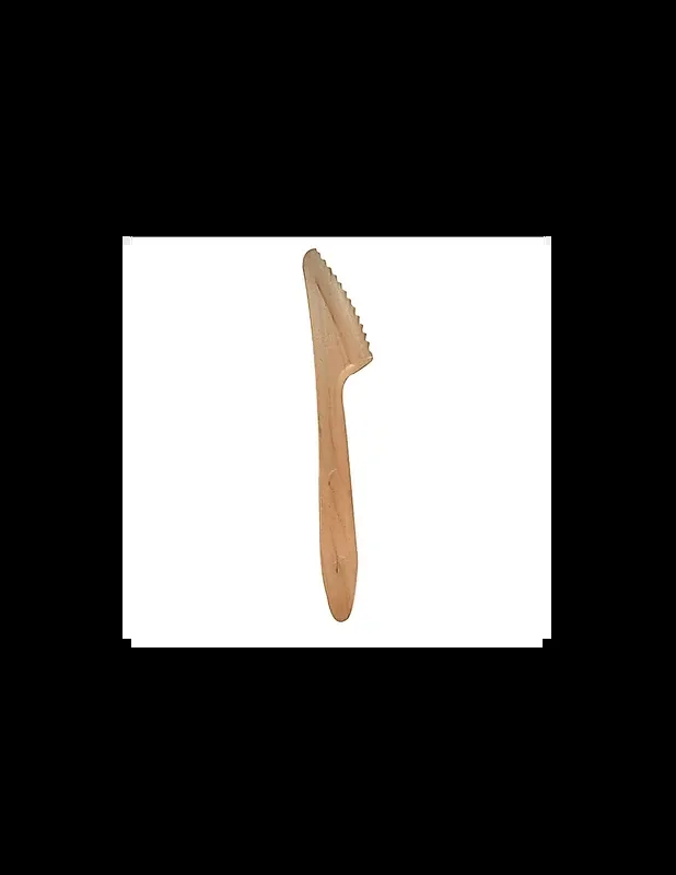 Cuchillos de madera desechables 16,5cm. 100unid.