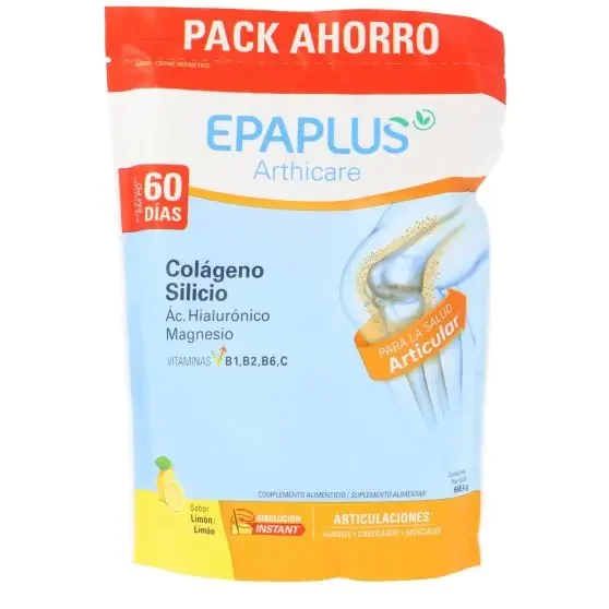 Epaplus Arthicare Pack Ahorro Colágeno , Silicio, Ác. Hialurónico Sabor Limón
