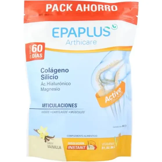 Epaplus Arthicare Pack Ahorro Colágeno , Silicio, Ác. Hialurónico Sabor Vainilla