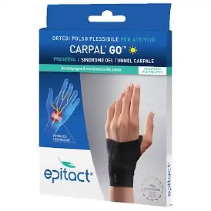 Epitact® Carpal‘Go ™ Ortesis de muñeca flexible para el síndrome del túnel carpiano izquierdo Tamaño L 1 pieza