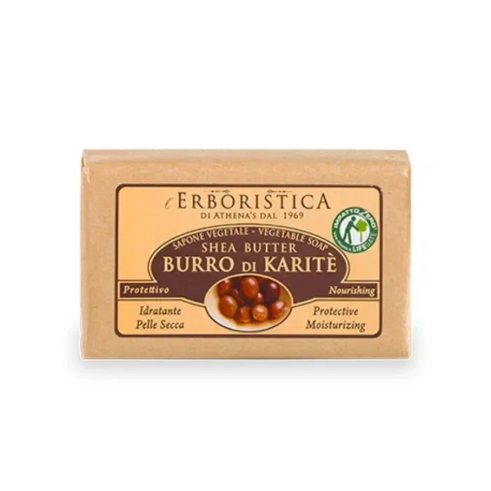 Erboristica Jabón vegetal en pastilla con manteca de Karité 125g – Athena’s