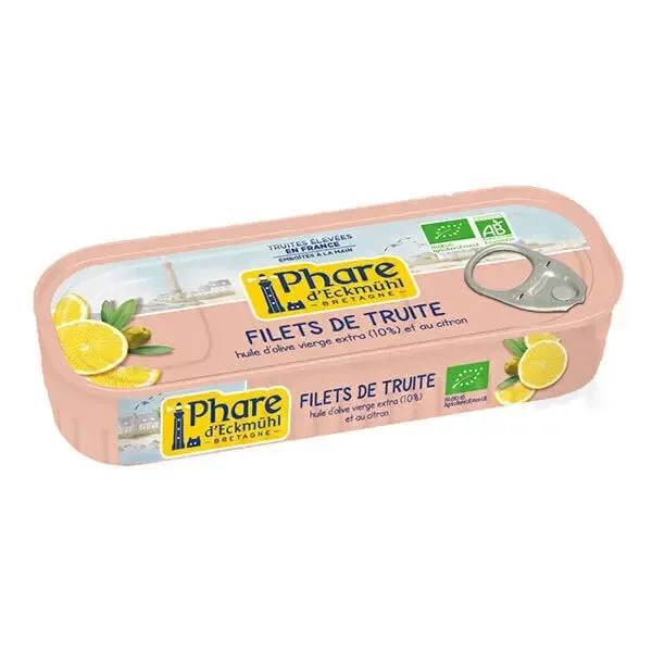Filetes De Trucha Bio Con Aceite De Oliva Y Limón-130g-Phare d’Eckmühl