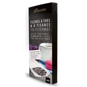 Filtros de té biodegradables sin blanquear – 40 filtros – Destino