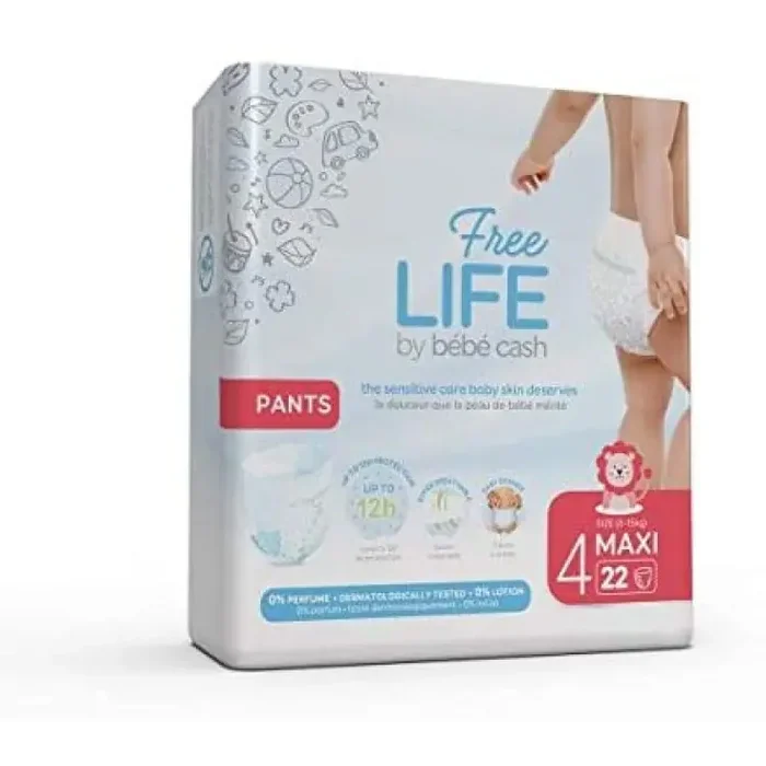 Free Life Bebe Cash Pantalon Maxi Talla 4 ONTEX 22 Pañales