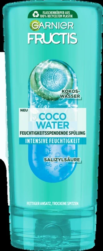 GARNIER FRUCTIS Agua de Coco – Acondicionador Fortificante, 250 ml