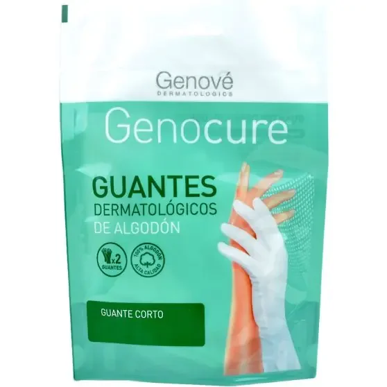Genocure Guantes Dermatológicos de Algodón L