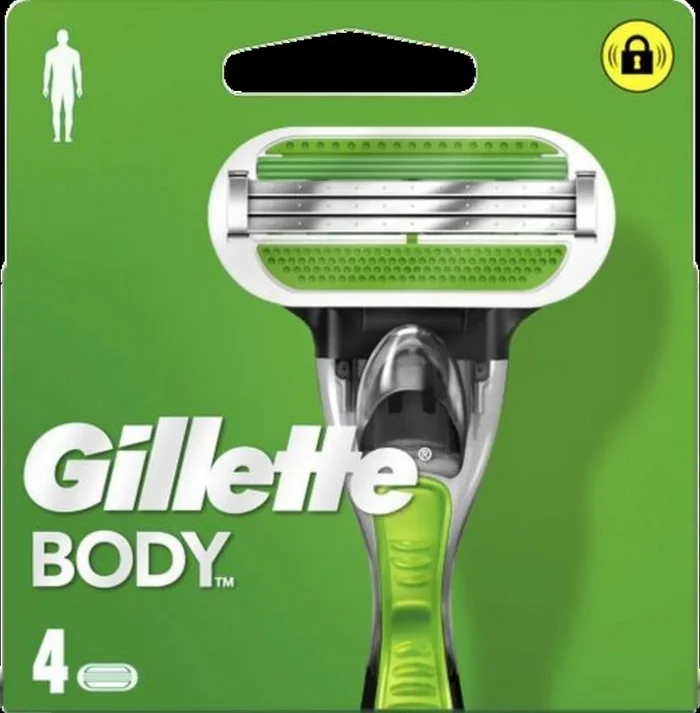 Gillette Body – Cuchillas para el Cuerpo, 4 Uds., 4 unidades