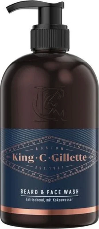 Gillette King C. Gillette – Limpiador para barba y rostro, 350 ml