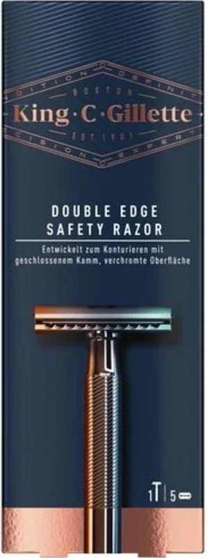 Gillette King C. Gillette – Maquinilla de Afeitar + 5 Hojas