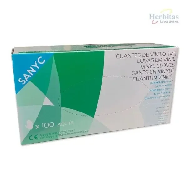 Guantes Vinilo Sin Polvo Sanyc/Newmark
