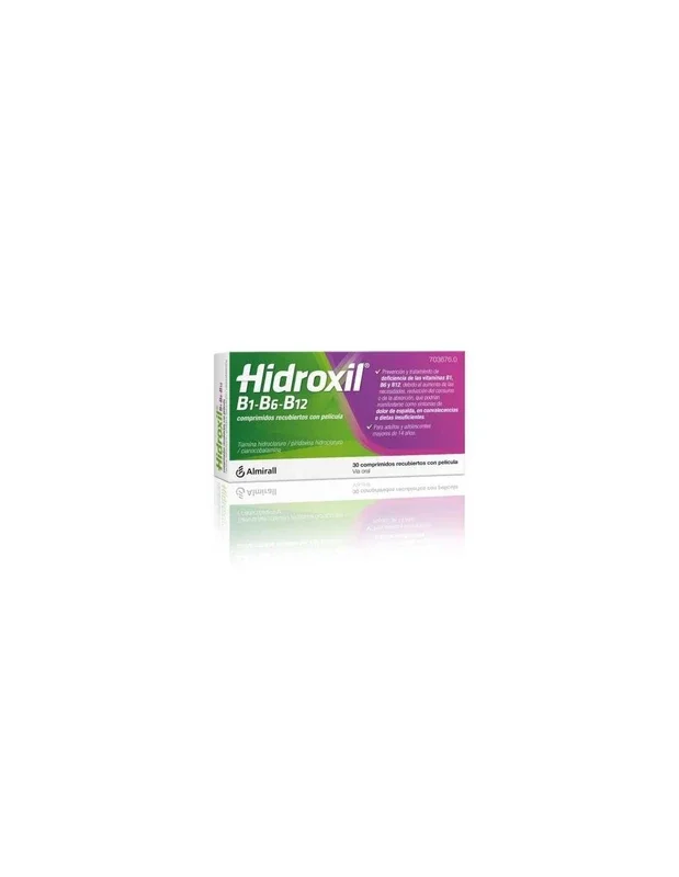 Hidroxil B1-b6-b12 30 comprimidos recubiertos