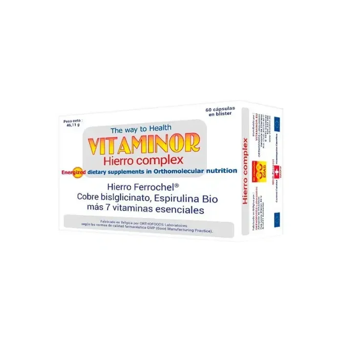 Hierro Complex 60 cápsulas – Vitaminor