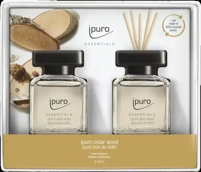 ipuro ESSENTIALS – Ambientador Cedar Wood, Set, 100 ml