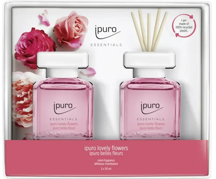 ipuro ESSENTIALS – Ambientador Lovely Flowers, Set, 100 ml