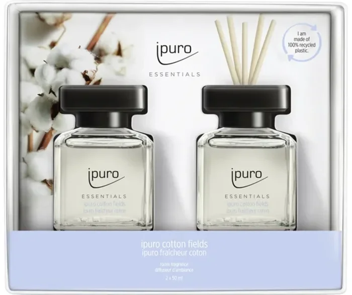 ipuro ESSENTIALS – Ambientadores Set Cotton, Set, 100 ml