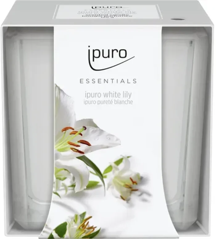 ipuro ESSENTIALS – Vela Perfumada White Lily, 125 g