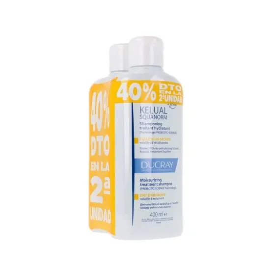 Kelual Squanorm Champú Caspa Seca Duplo 400 ml