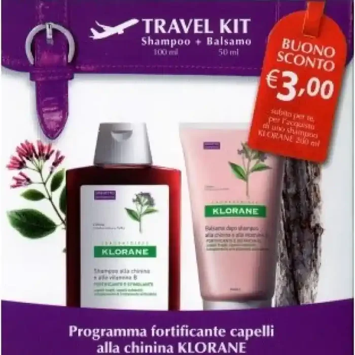 Kit de Viaje Quinina Klorane 100ml + 50ml
