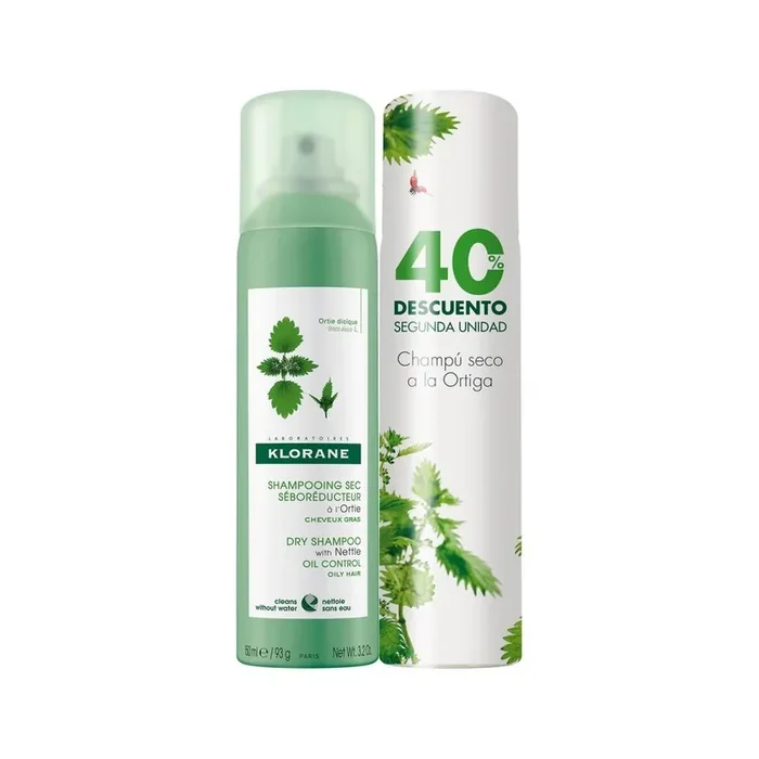 Klorane Champu en seco a la Ortiga Duplo 2x150ml