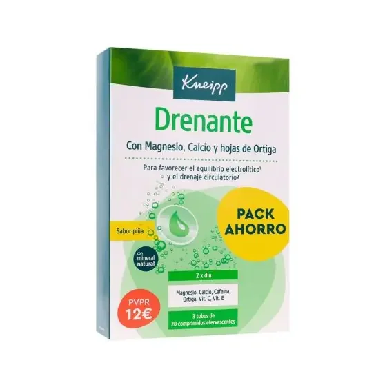 Kneipp Drenante Comprimidos Efervescentes 60 uds