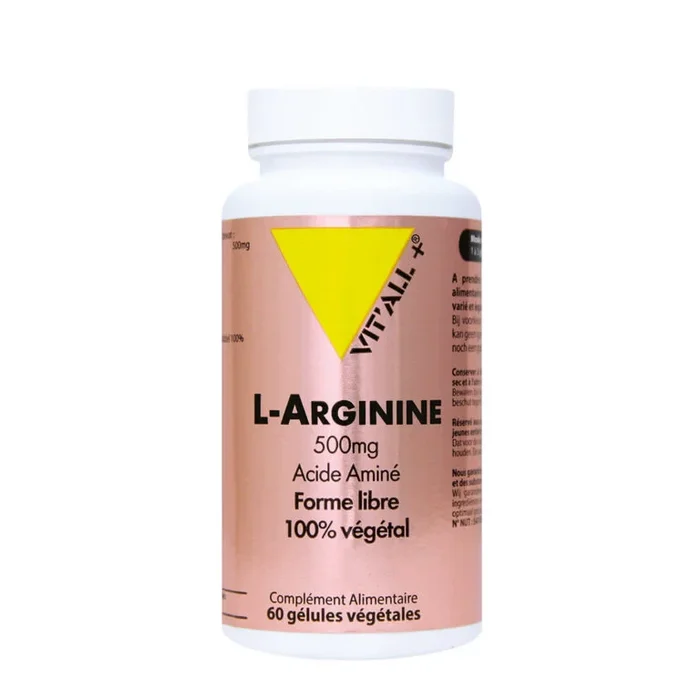 L-Arginina-500mg-60 cápsulas vegetales-Vit’all+