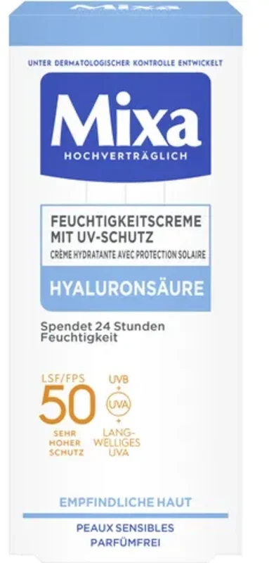 Mixa Crema Hidratante con Protección UV SPF 50, 50 ml