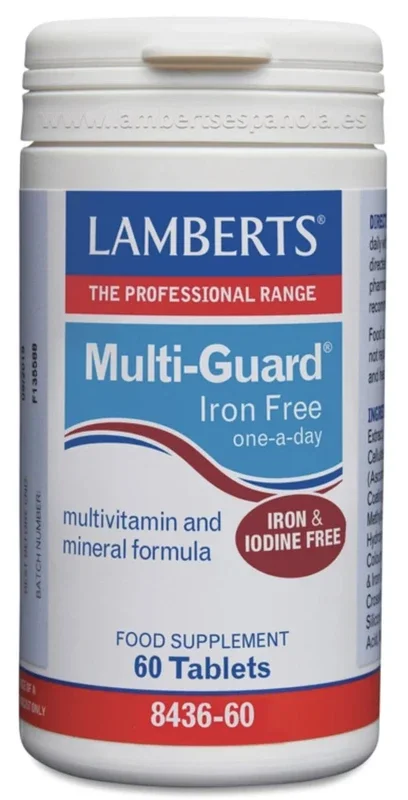 Multiguard – Libre de Hierro y Yodo · Lamberts · 60 comprimidos