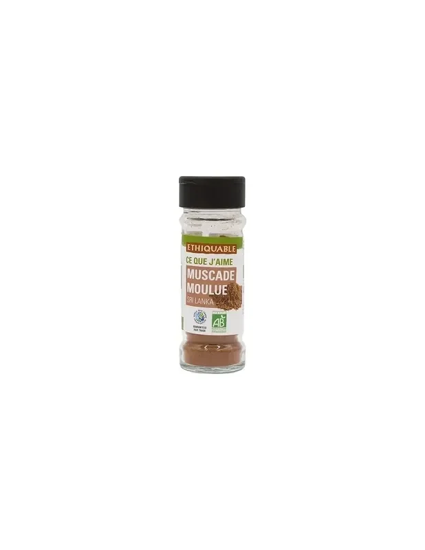 Nuez moscada molida BIO de Ethiquable, 45 gramos
