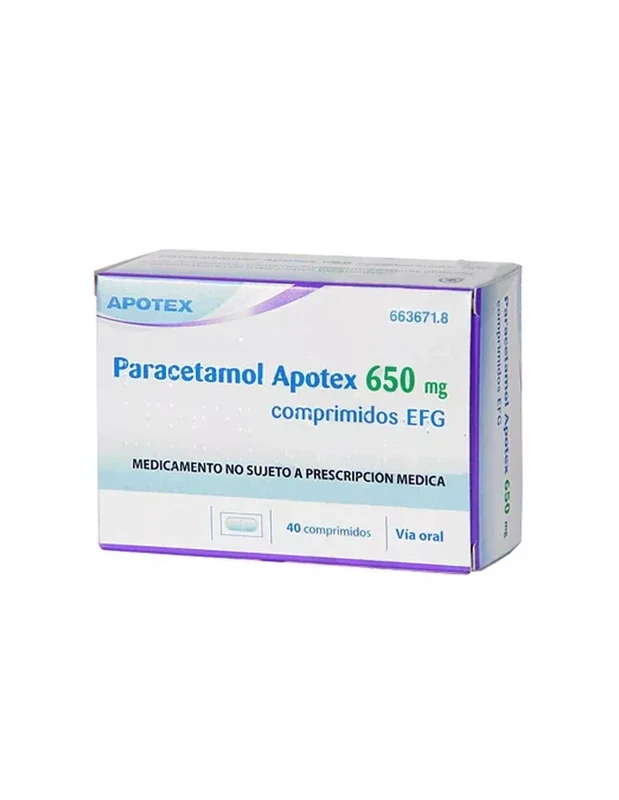 Paracetamol Apotex Efg 650 mg 40 Comprimidos